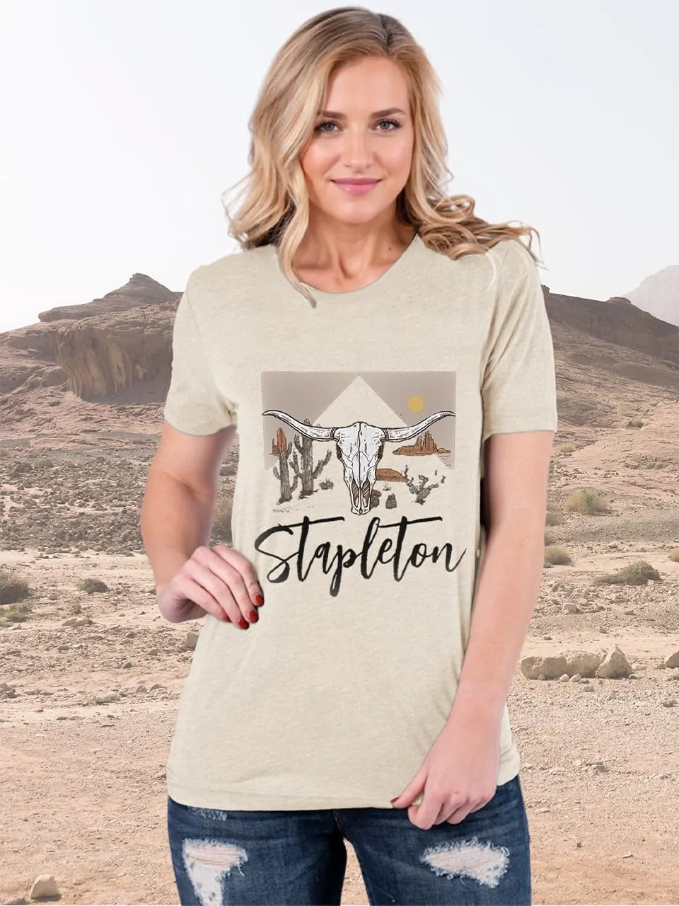Savarana Western Cowgirls Shirts Women Vintage Graphic Tee Tops Funny Letter Print Country Music Tshirt