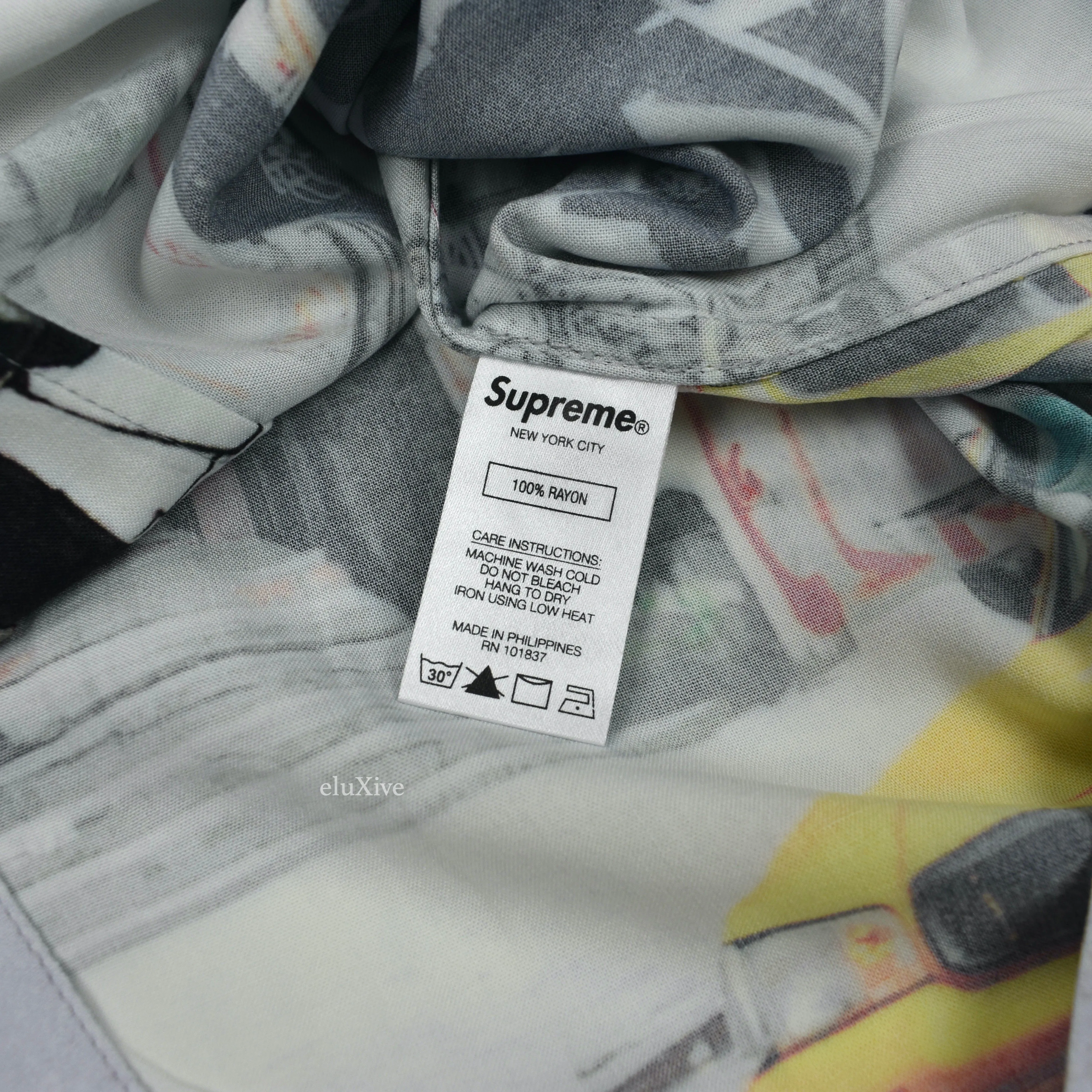 Supreme - 190 Bowery Logo Rayon Club Shirt