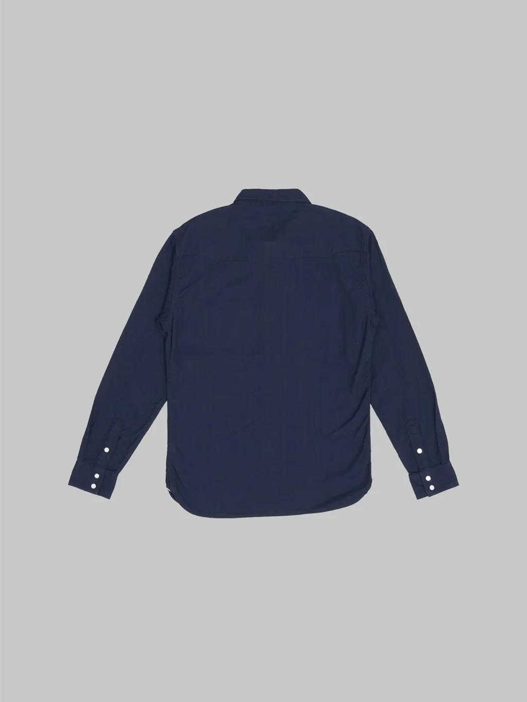 The Flat Head Indigo Dobby Western Shirt