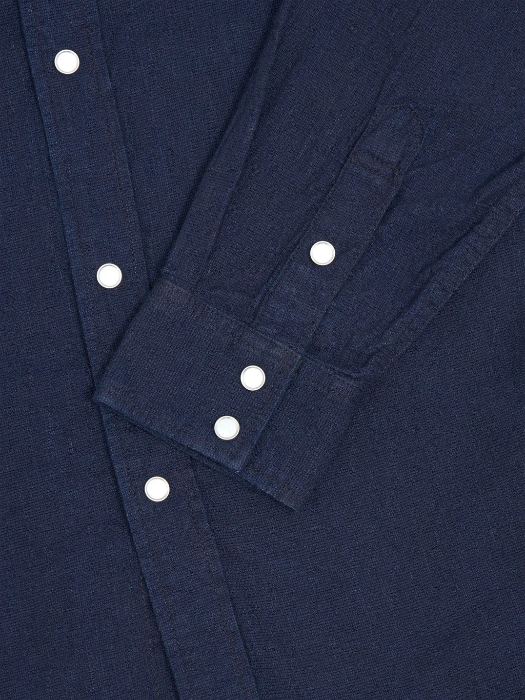 The Flat Head Indigo Dobby Western Shirt