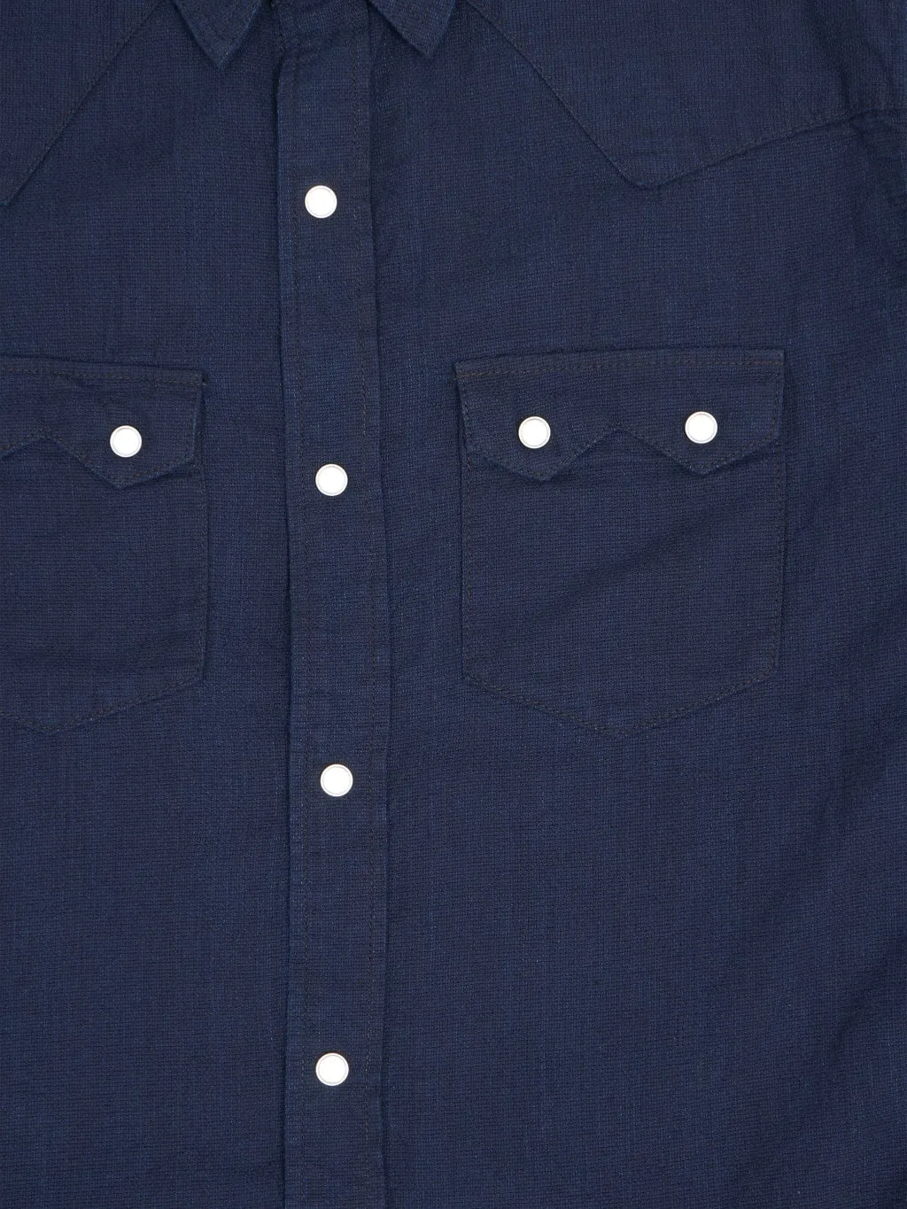 The Flat Head Indigo Dobby Western Shirt