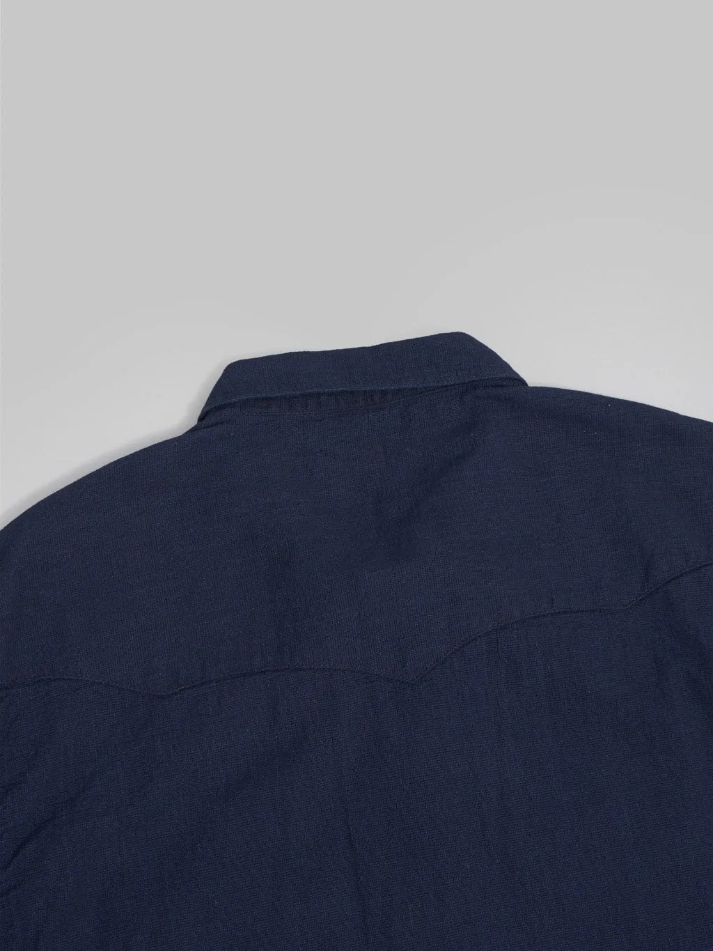 The Flat Head Indigo Dobby Western Shirt