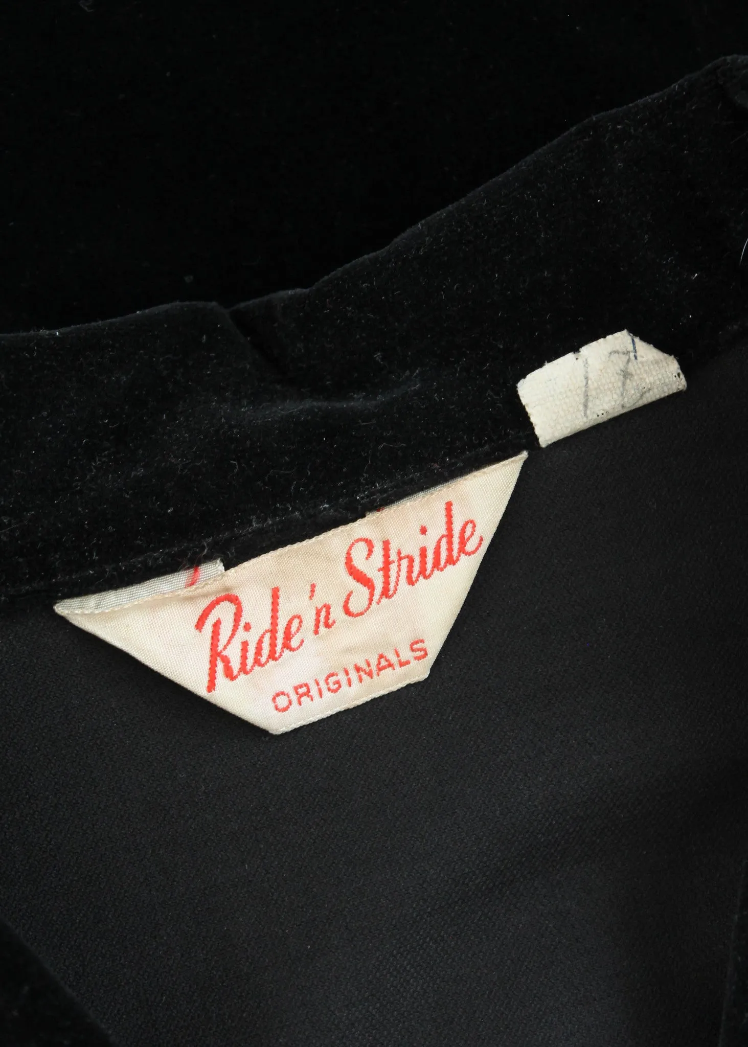 Vintage 1950s Velvet Western Style Top