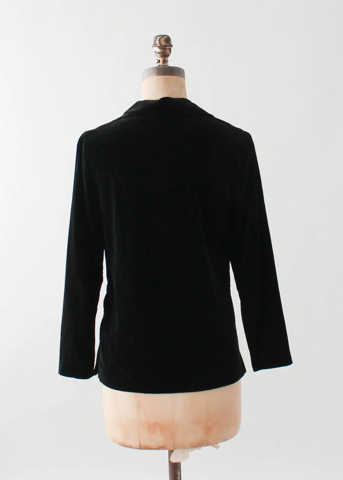 Vintage 1950s Velvet Western Style Top