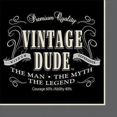 Vintage Dude Luncheon Napkins