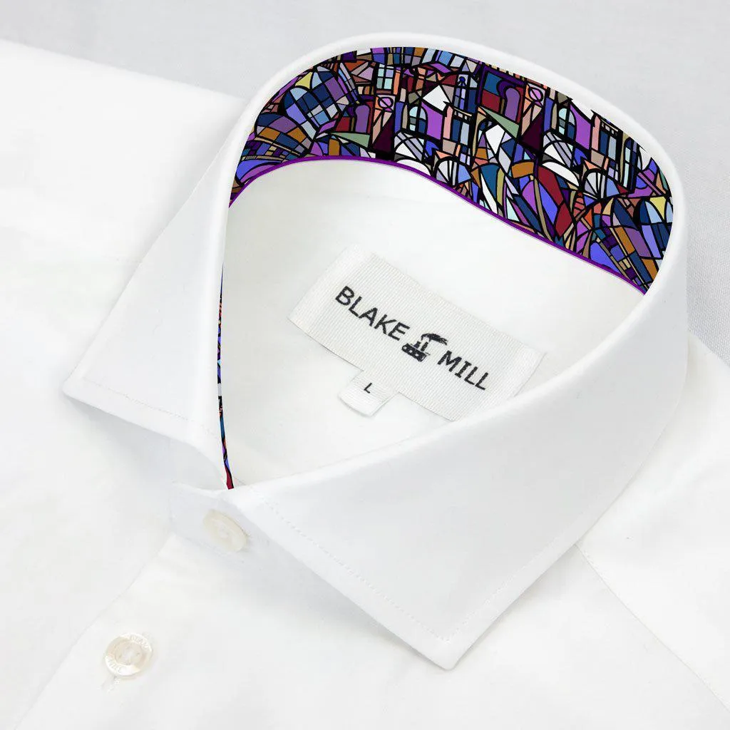 White with Stained Glass Accents Shirt