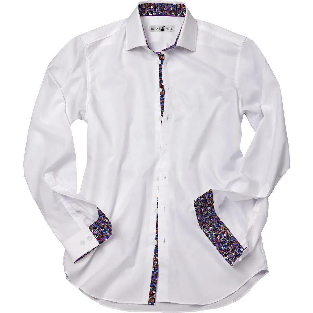 White with Stained Glass Accents Shirt