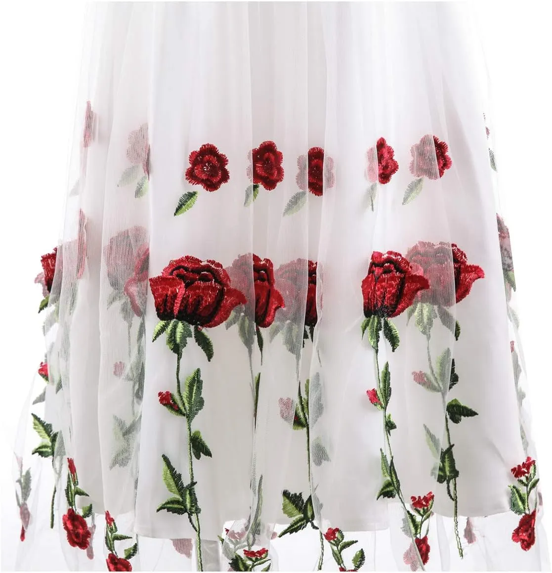 Women 1950s Vintage Pinup Audrey Hepburn Rockabilly Swing Off Shoulder Rose Floral Cocktail Party Dress