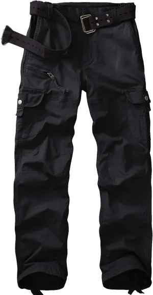 Women's Cargo Pants Casual Y2K Streetwear Cotton Summer Travel Work Hiking Pants with 7 Pockets Combat Tactical